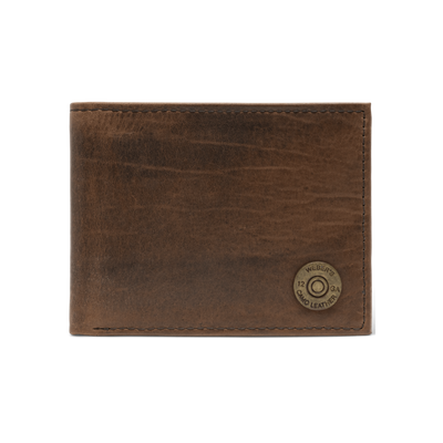 A classic piece, the Dynasty Bifold Shotshell Wallet provides a rich premier full grain leather and a hand-oiled stylish finish, topped off with a vintage shotshell concho. Ensure to get yours today! 8 Card Slots 3 Storage Pockets 2 ID Windows Leather Tipped Bill Compartment Weber’s Signature Shotshell Concho Dimensions: 4.37"L x 3.37"H RFID Protection Color: Brown