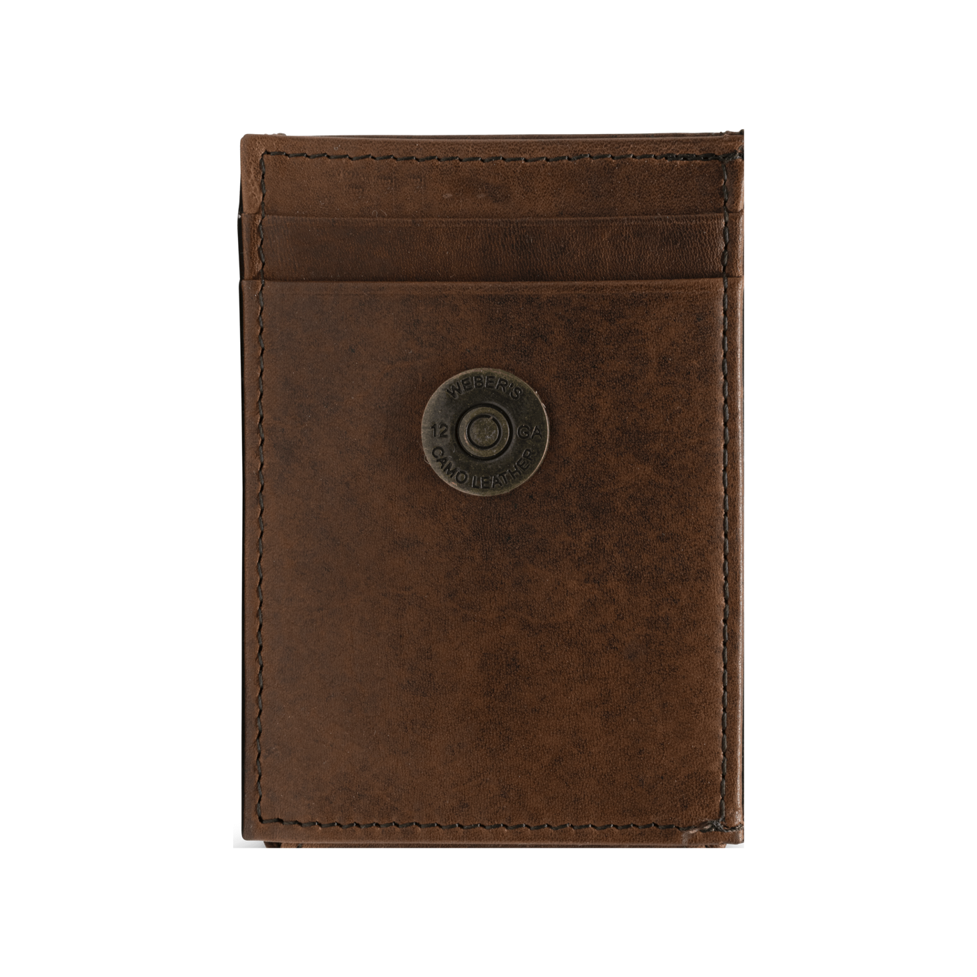 This Dynasty Front Pocket Shotshell Wallet with magnetic clip is created from a premier full grain leather along with a hand-oiled finish and shotshell concho, making it a perfect piece for any outdoor enthusiast. Ensure to get yours today! 4 Card Slots Center Bill Compartment ID Window 2 Exterior Easy Access Pockets Strong Magnetic Money Clip Slim Minimalist Design Weber’s Signature Shotshell Concho Magnetic Clip Holds: 10+ Bills Dimensions: 4"L x 2.75"H RFID Protection Color: Brown