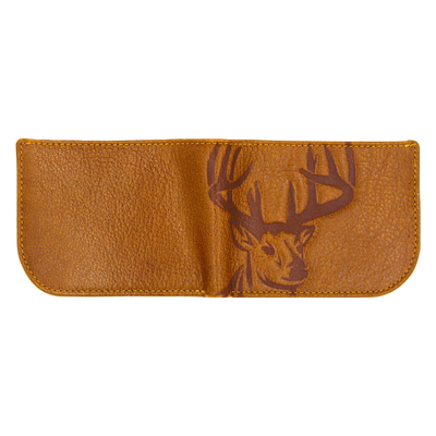 Our new Pursuit Bifold Radius Buck Wallet is a top seller with its premier full grain leather and bold hand-dyed color, making it perfect for any avid hunter! Get yours today! 6 Hi-Viz Interior Card Slots 2 Storage Pockets Bill Compartment Modern Style & Design Stylish Debossed Buck Radius comfort corner Dimensions: 4.5"L x 3.5"H RFID Protection Color: Golden