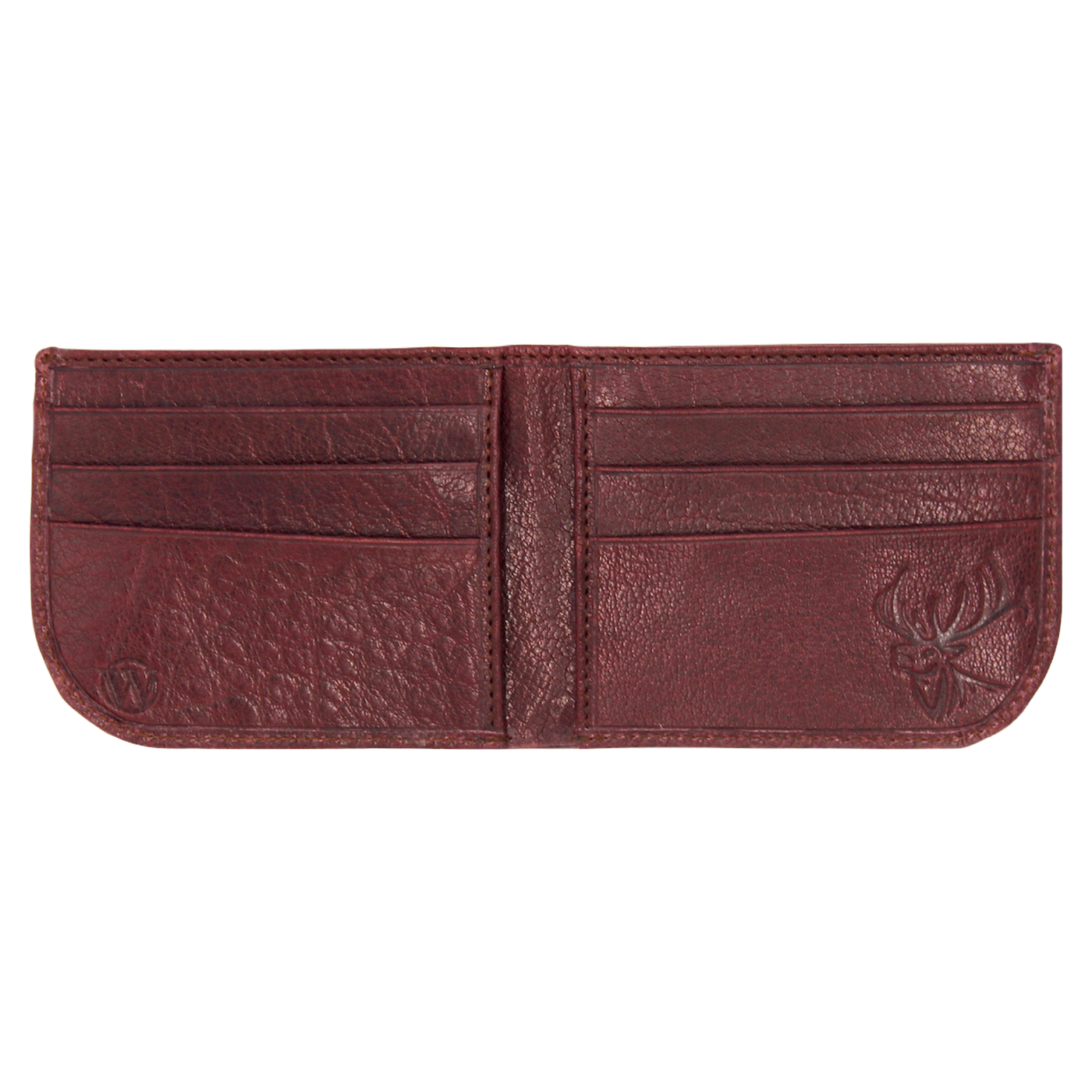 The Pursuit Bifold Radius Elk Wallet embodies the spirit of the hunt with premier full grain leather, bold hand-dyed color, and a beautiful debossed elk logo. Ensure to get yours today! 6 Hi-Viz Interior Card Slots 2 Storage Pockets Bill Compartment Modern Style & Design Stylish Debossed Elk Radius Comfort Corners RFID Protection Color: Crimson