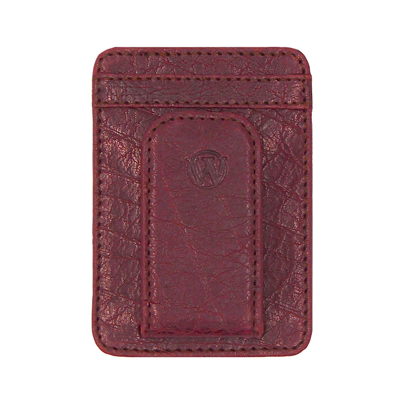 Providing a minimalist style, the Pursuit Front Pocket Elk Money Clip comes in premier full grain leather along with a beautiful bold hand-dyed color, topped with an elk debossed logo. A beautiful piece to have for the basics! Don't miss out! 2 Card Slots Strong Magnetic Closure Ultra Slim Minimalist & Modern Design Magnetic Clip Holds 10+ Bills Dimensions: 4"L x 2.8"H RFID Protection Color: Crimson