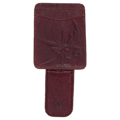 Providing a minimalist style, the Pursuit Front Pocket Elk Money Clip comes in premier full grain leather along with a beautiful bold hand-dyed color, topped with an elk debossed logo. A beautiful piece to have for the basics! Don't miss out! 2 Card Slots Strong Magnetic Closure Ultra Slim Minimalist & Modern Design Magnetic Clip Holds 10+ Bills Dimensions: 4"L x 2.8"H RFID Protection Color: Crimson