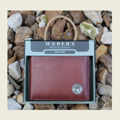 Weber's Leather WILDLIFE Bifold Buck Wallet