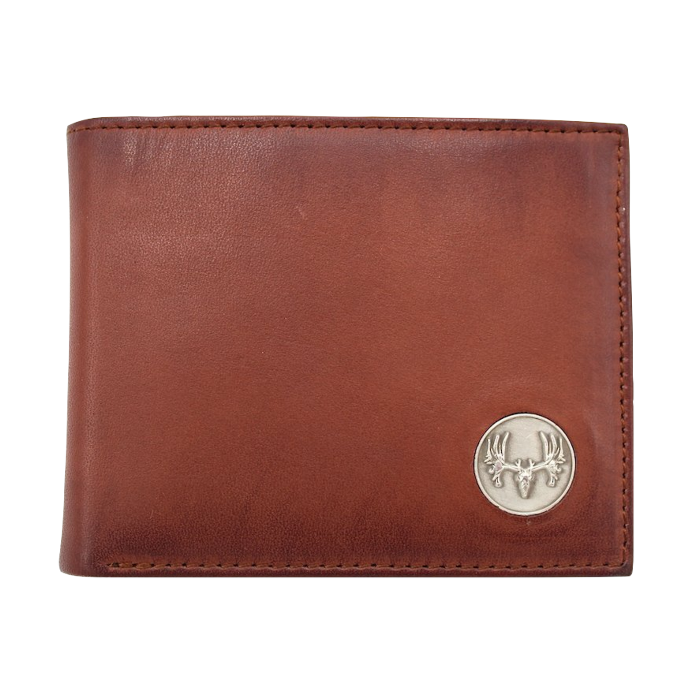 What hunter wouldn't enjoy the Wildlife Bifold European Mount Wallet for their collection? This piece is classic in style with its hand-burnished, rich full grain leather and the European mount concho. Ensure to get yours today! 8 Card Slots 3 Storage Pockets 2 ID Windows Leather Tipped Bill Compartment Dimensions: 4.5"L x 3.5"H RFID Protection Color: Caramel